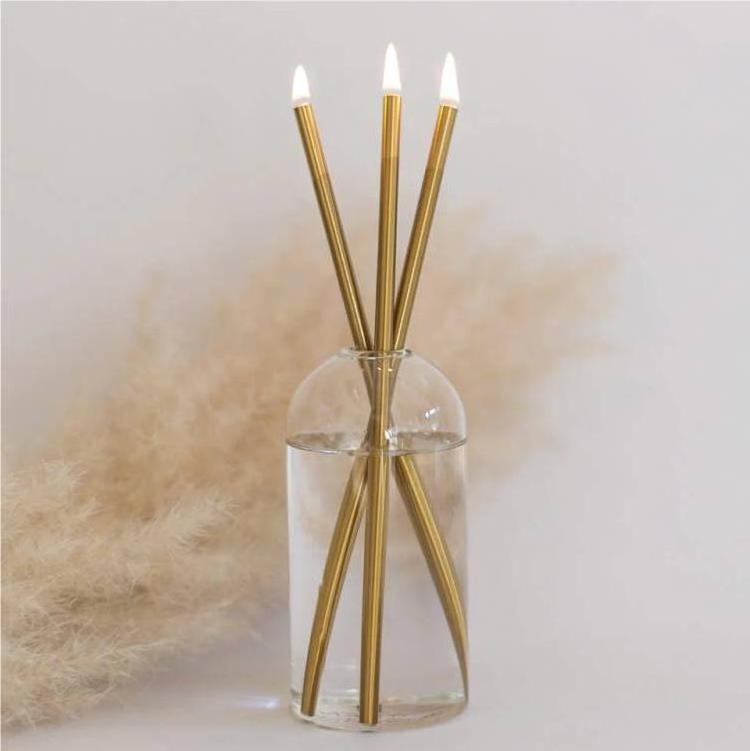 Chakra Customized Glass Jar pollution-free Mineral Oil Infused Stainless steel Sticks decorative Everlasting Candle