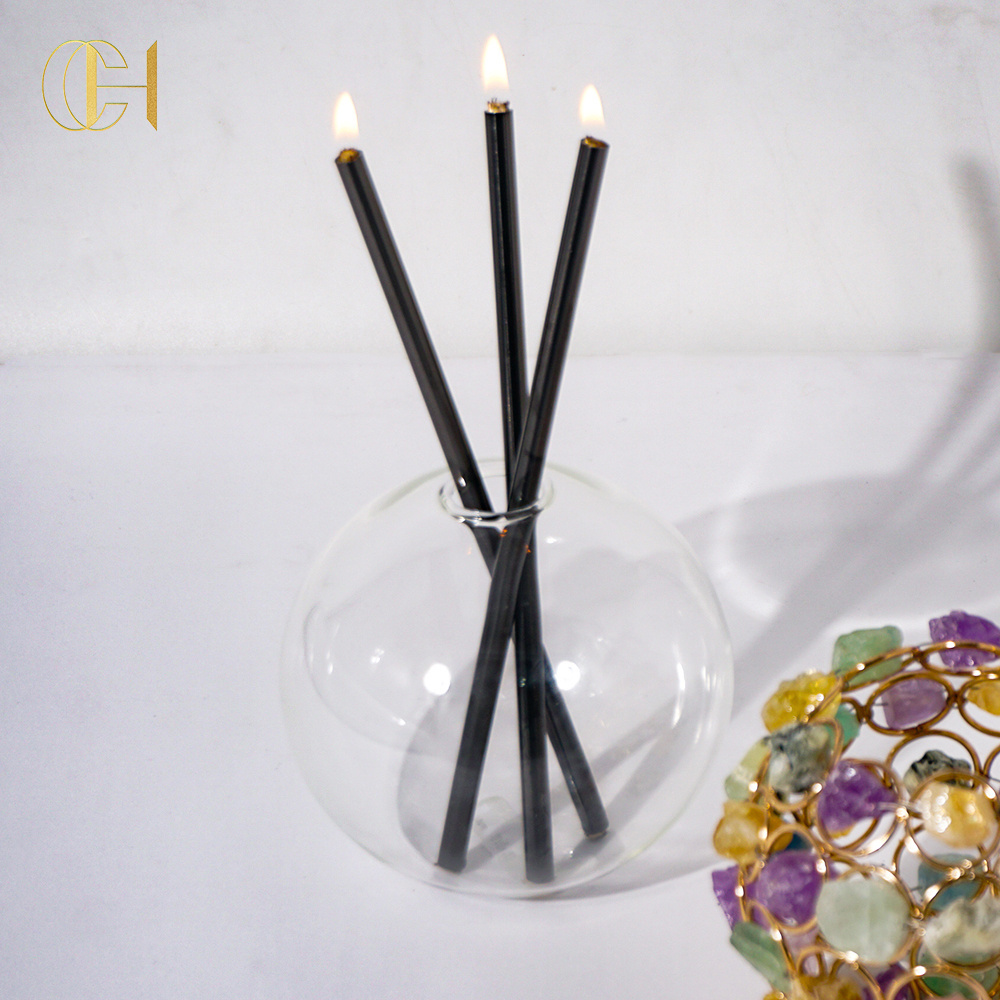 Kabbalah Neverending Candle Steel Rod Candle Glass Globe Refillable Oil Scent Candles