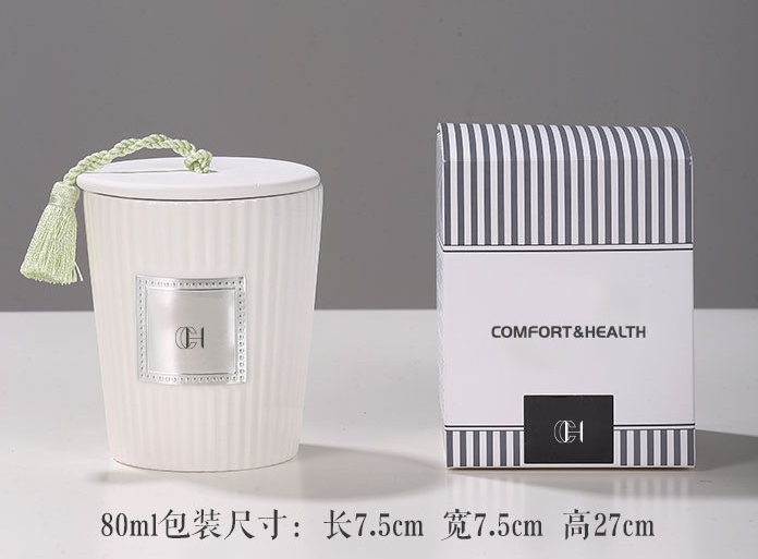 Wholesale High Quality Matte Ceramic Candles Private Label Luxury Gift Scented Candle With Lid