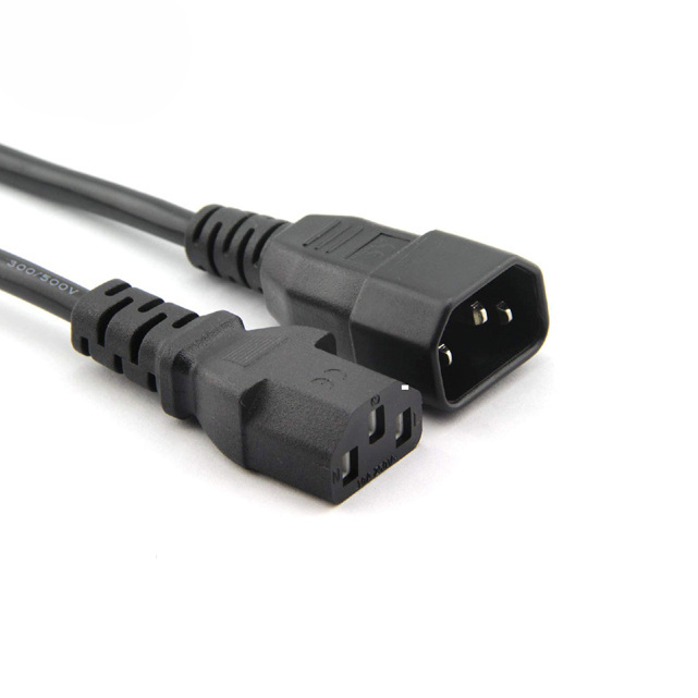 Universal Power Cord IEC C13 to C14 Power Cord 1.5m 1.8m 18AWG C13 C14 Power Extension Cable For PC Computer Monitor PDU LG TV