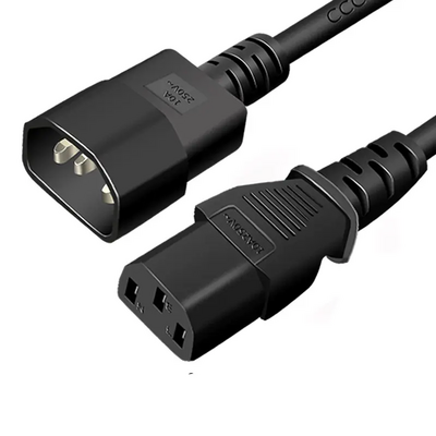 Universal Power Cord IEC C13 to C14 Power Cord 1.5m 1.8m 18AWG C13 C14 Power Extension Cable For PC Computer Monitor PDU LG TV