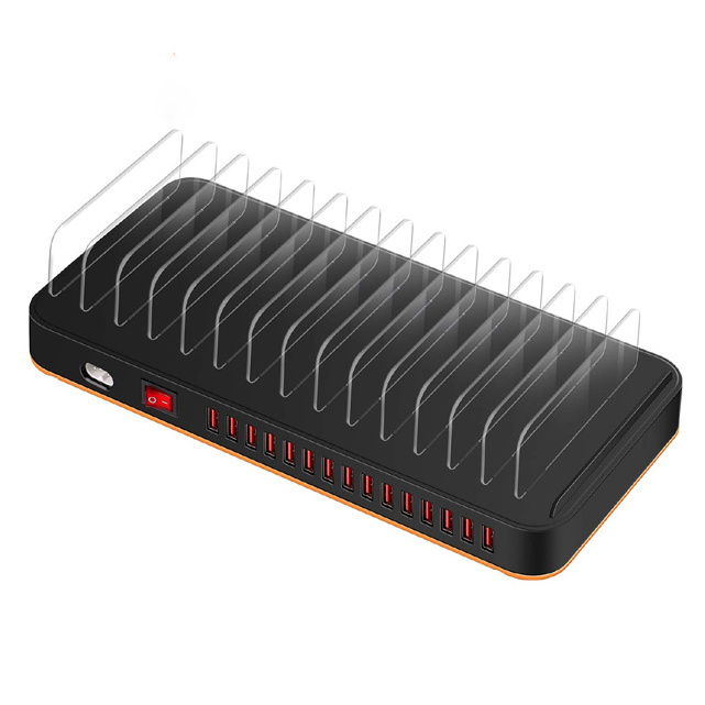 Universal USB Charging Dock Station 15 Port 5V 20A Charger Station Multi Device Charger Universal for Cell Phone android Tablet