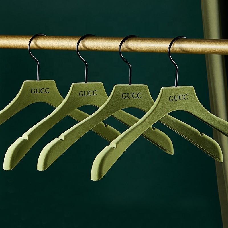 custom logo garment velvet hangers wholesale