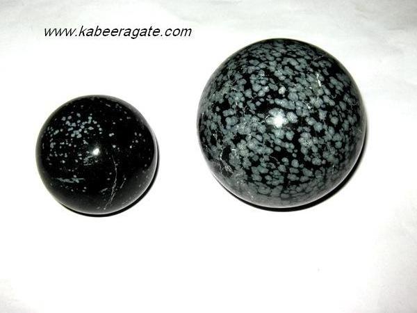 Wholesale Gemstone Spheres:Snow Flake Obsidian Spheres