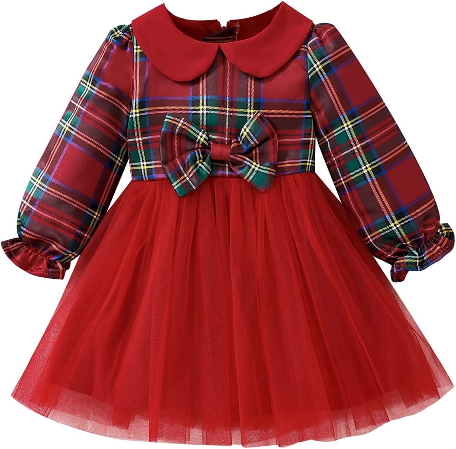 Baby Girl First Birthday Dress For Children Kids Christmas Outfits 2023 Christmas Dress For Children Red Puffy Princess Dress