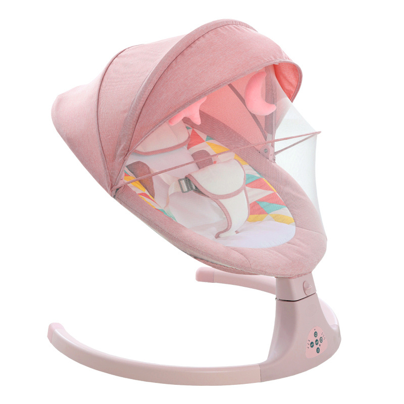 WESHIONS new born baby bouncer cradle bed baby cribs Plastic metal Material Auto swing baby cot automatic swing chair