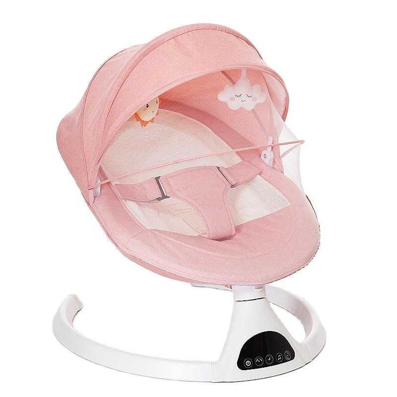 2022 new sale baby swing bed electric baby bouncer cribs usb rechargeable Remote control with music mosquito net