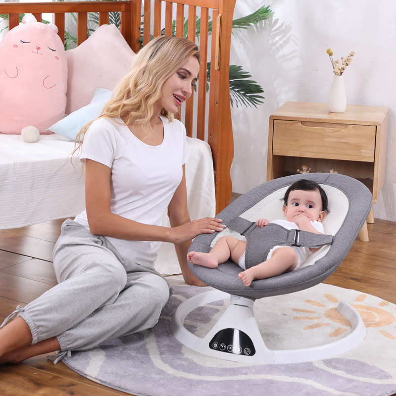 2022 new sale baby swing bed electric baby bouncer cribs usb rechargeable Remote control with music mosquito net