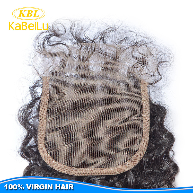 KBL Brazilian hair 4x4 three part lace closure,virgin brazilian kinky curly hair 3 bundles with closure,remy kinky curly closure