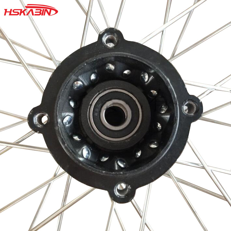 Off-road motorcycle wheels front 17-inch and rear 14-inch aluminum alloy rim tires black drum hub accessories for motorcycles