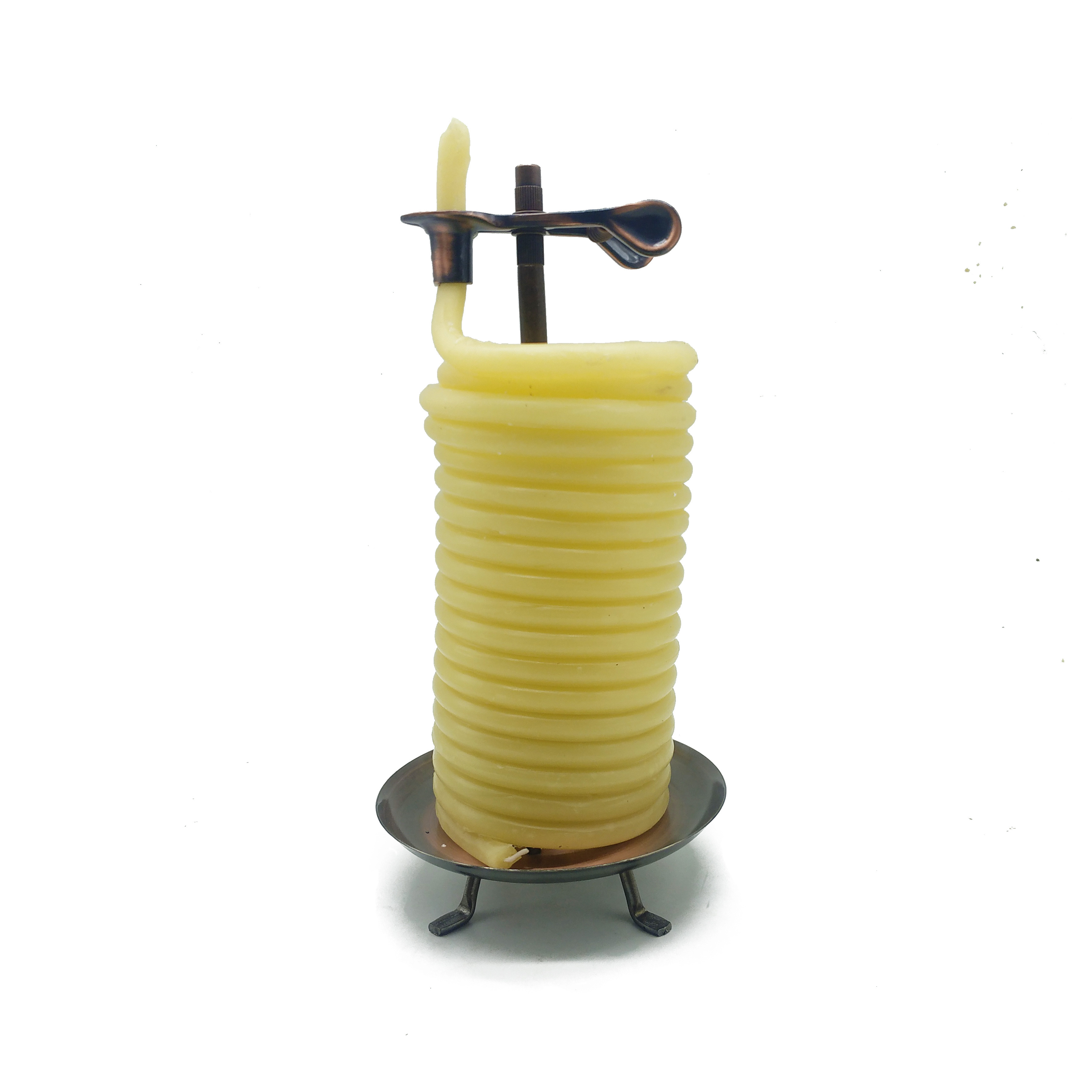 Candle by the Hour 80-Hour Vertical Candle, Eco-friendly Natural Beeswax with Cotton Wick