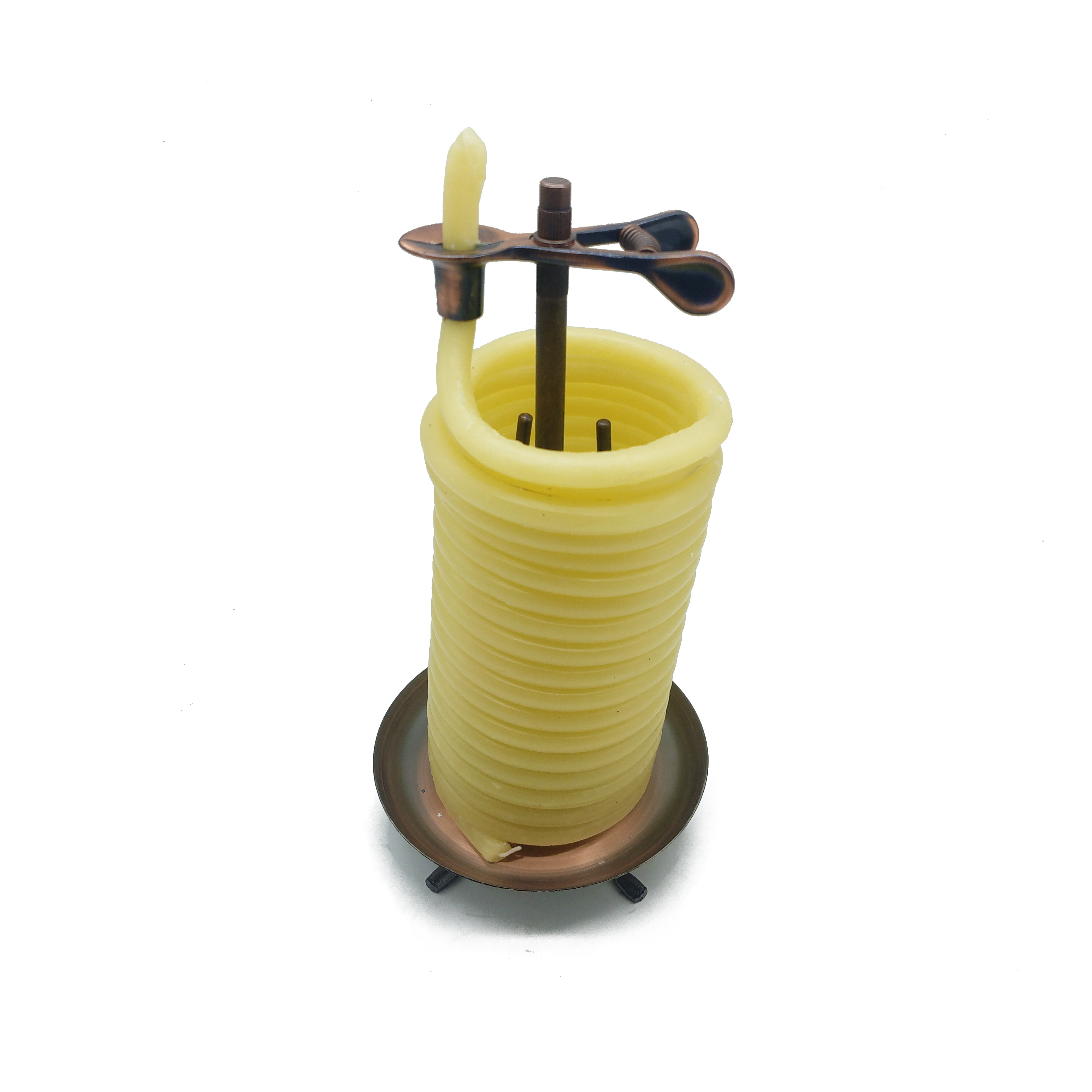 Candle by the Hour 80-Hour Vertical Candle, Eco-friendly Natural Beeswax with Cotton Wick