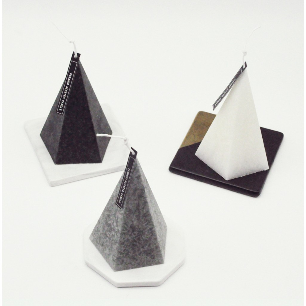 Decorative Private Label Meditation Pyramid Shape Pillar Scented Candle