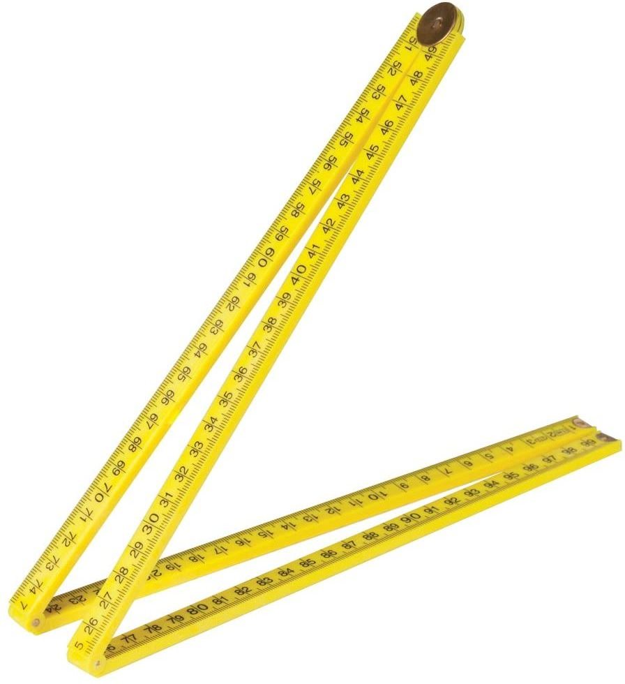 1 meter Rulers Carpenter's FOUR Folding Ruler with Plastic Bamboo Wood material for sewing and clothing