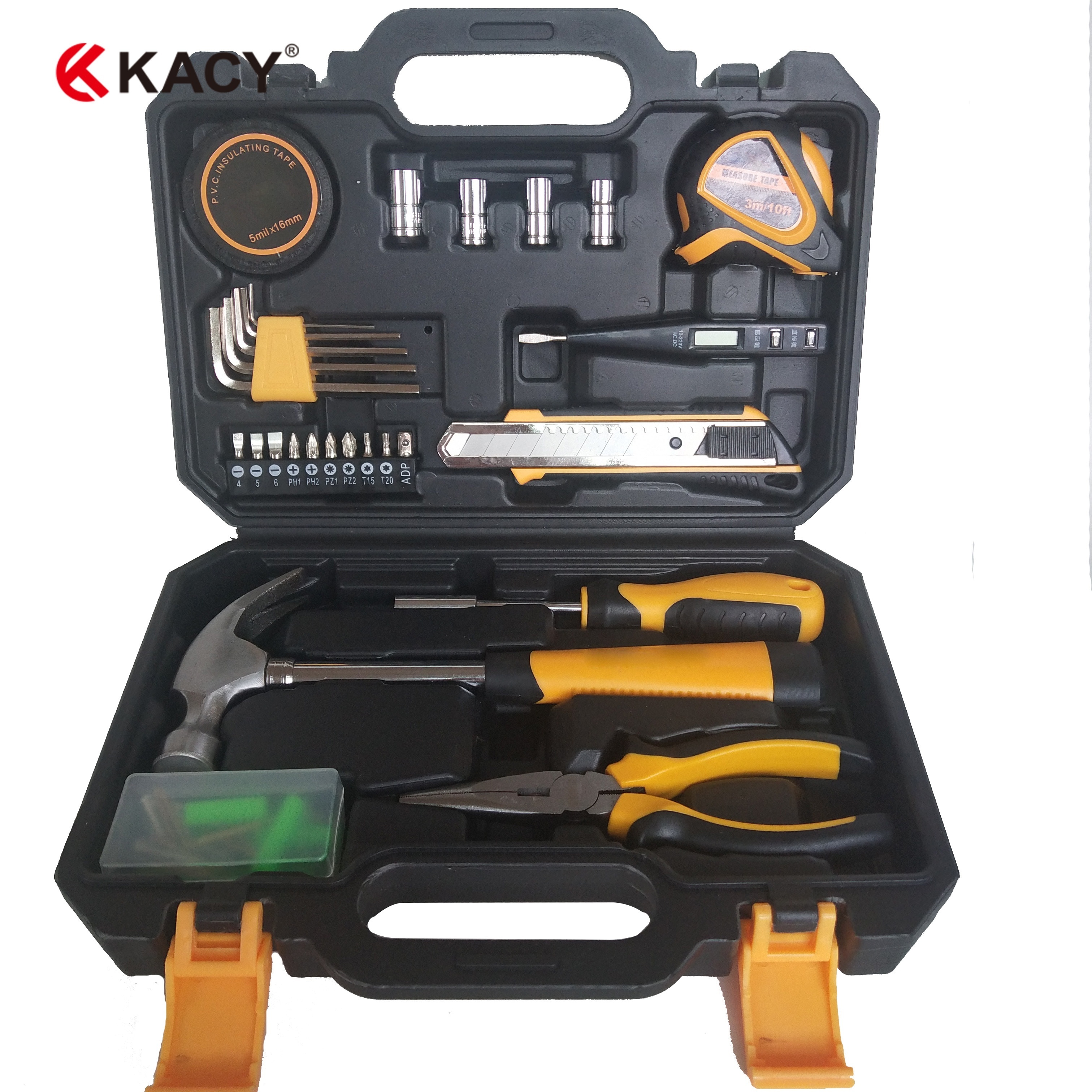 Tools 57pcs Diy Household Hand Tool Box With Pliers Hammer Ect Good For Home Office mechanic tool set professional