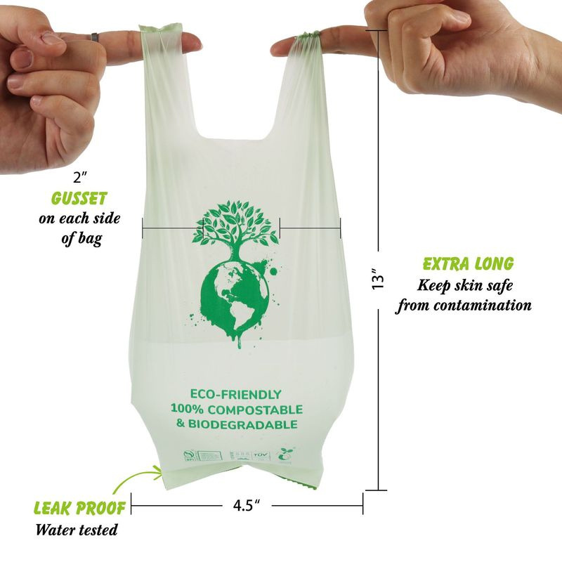 Manufacturer low price custom scented handles compostable dog poop bag eco friendly biodegradable dog cat waste bag