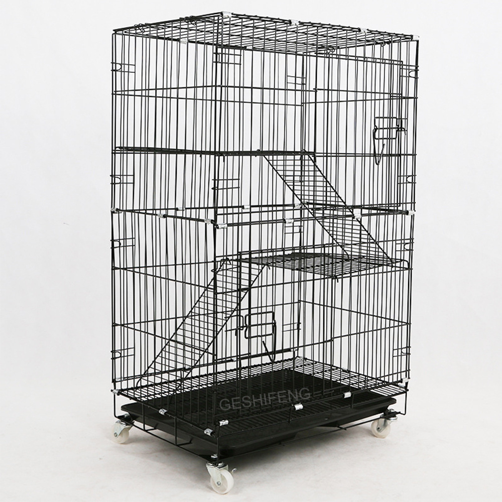 Manufacturer cheap price 3 tier cat breeding cage big cat cage outdoor metal pet cage for cats