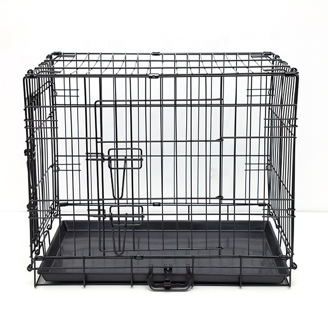 Pet supplier factory 24 inch indoor collapsible Iron stackable dog cages dog kennels cages pet cage