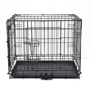 Pet supplier factory 24 inch indoor collapsible Iron stackable dog cages dog kennels cages pet cage