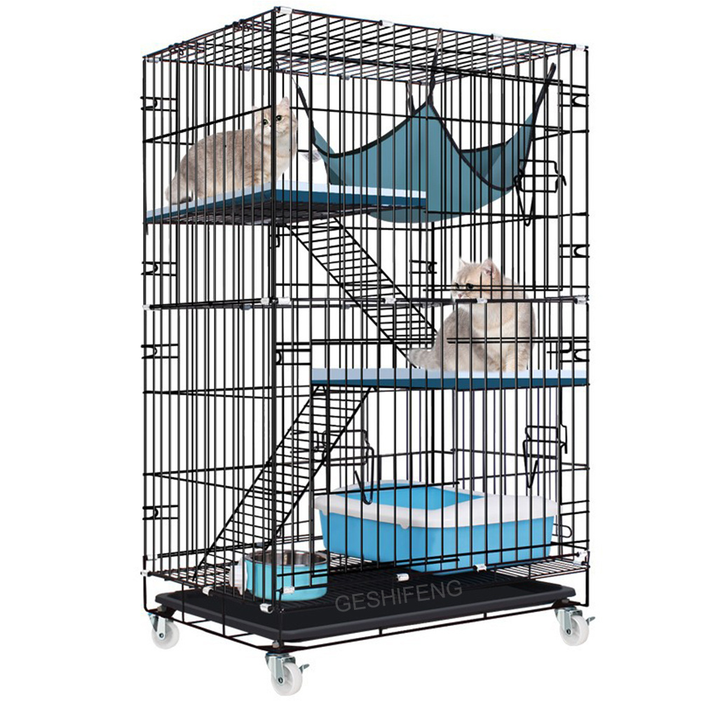 Manufacturer cheap price 3 tier cat breeding cage big cat cage outdoor metal pet cage for cats