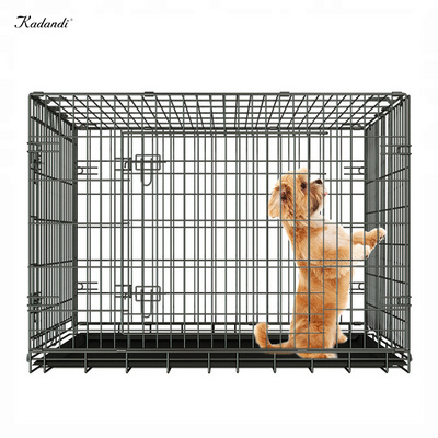 New arrival Double door iron dog cages metal kennels dog cage durable cages for dogs