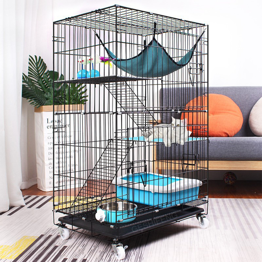 Manufacturer cheap price 3 tier cat breeding cage big cat cage outdoor metal pet cage for cats