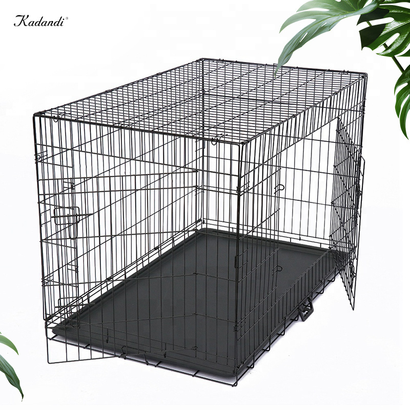 New arrival Double door iron dog cages metal kennels dog cage durable cages for dogs