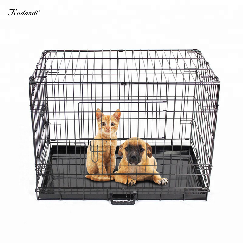 New arrival Double door iron dog cages metal kennels dog cage durable cages for dogs