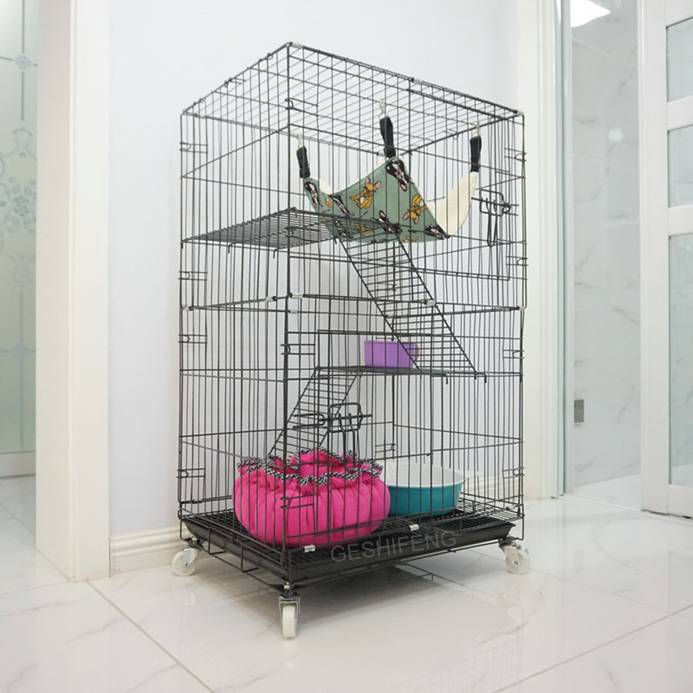 Manufacturer cheap price 3 tier cat breeding cage big cat cage outdoor metal pet cage for cats