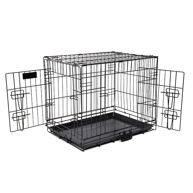 Pet supplier factory 24 inch indoor collapsible Iron stackable dog cages dog kennels cages pet cage