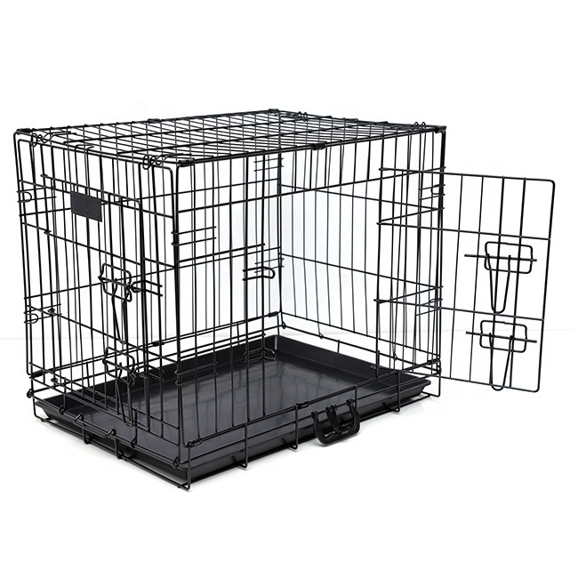 Manufacturer folding 18/24/30/36/42/48 inch free dog cages and crates Iron dog cages metal kennels dog cage