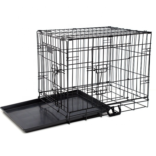 Manufacturer folding 18/24/30/36/42/48 inch free dog cages and crates Iron dog cages metal kennels dog cage