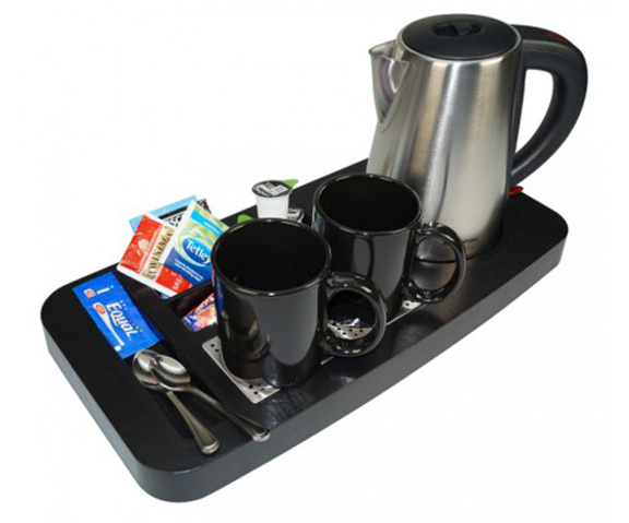 Hot stainless steel electric household/hotel kettle tray set /0.8-1.5L