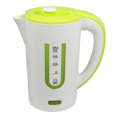 0.5l mini plastic cordless travel electric kettle voltage 220v