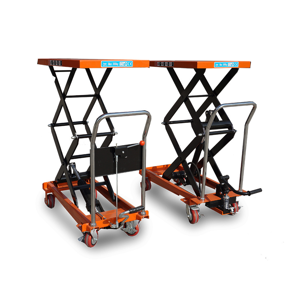 150kg 300kg 500kg Manual Hydraulic Heavy duty double scissor lift table