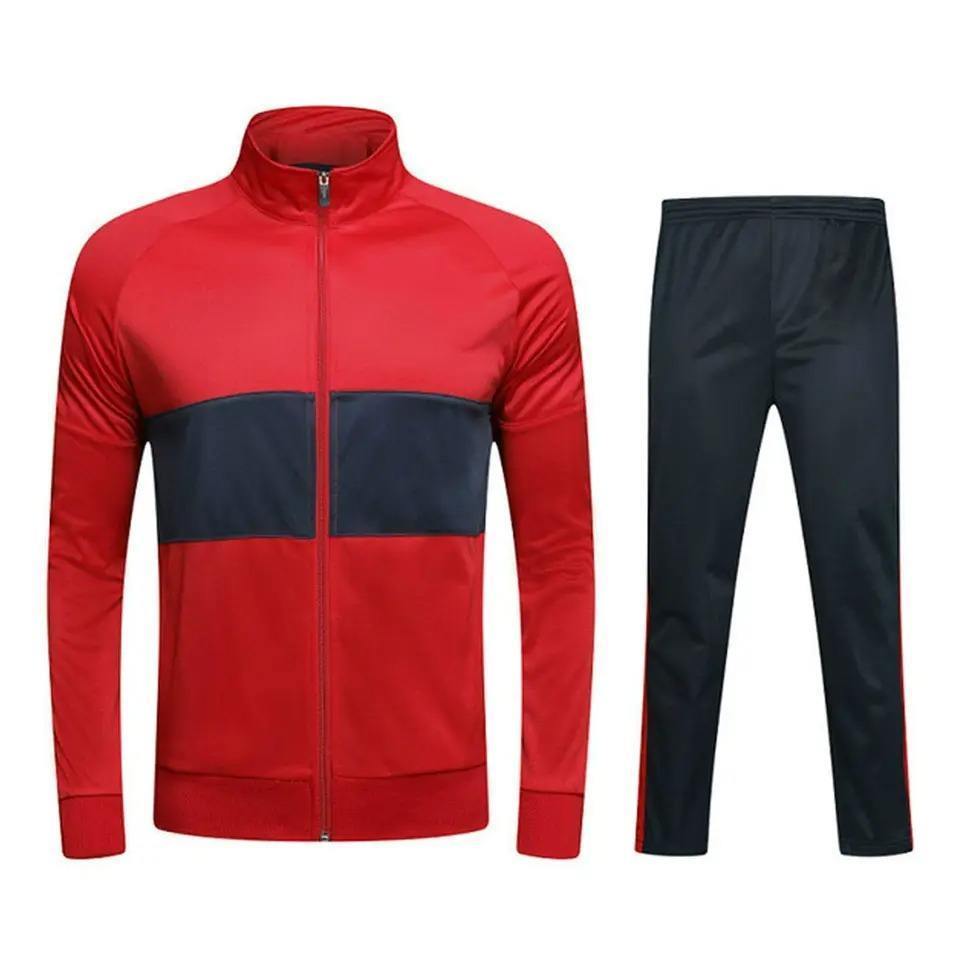 New Arrival Jogging suits Custom Logo Men 100% Cotton Blank Plain Tracksuits and Sweat Suits Two Piece Zipper Man Tracksuits Set