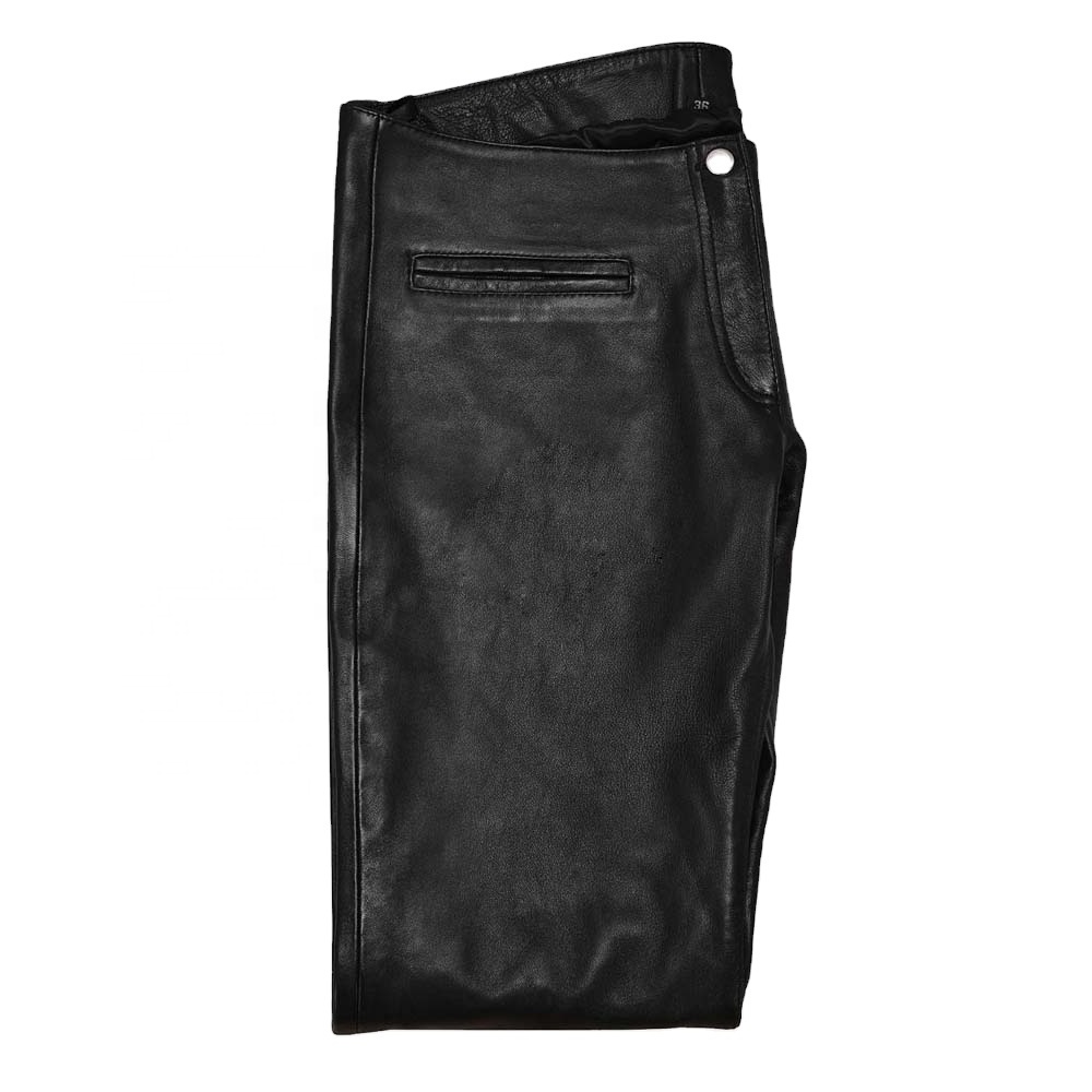 High Quality Genuine Leather Women's Pant Sheep Skin Black Color Leather Pants With Best Price High Quality leather Pant