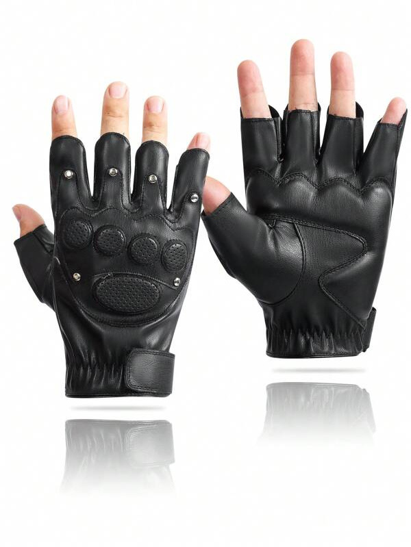 Half Finger Gloves For Men Autumn & Winter Cycling Driving Leather Gloves From Pakistan