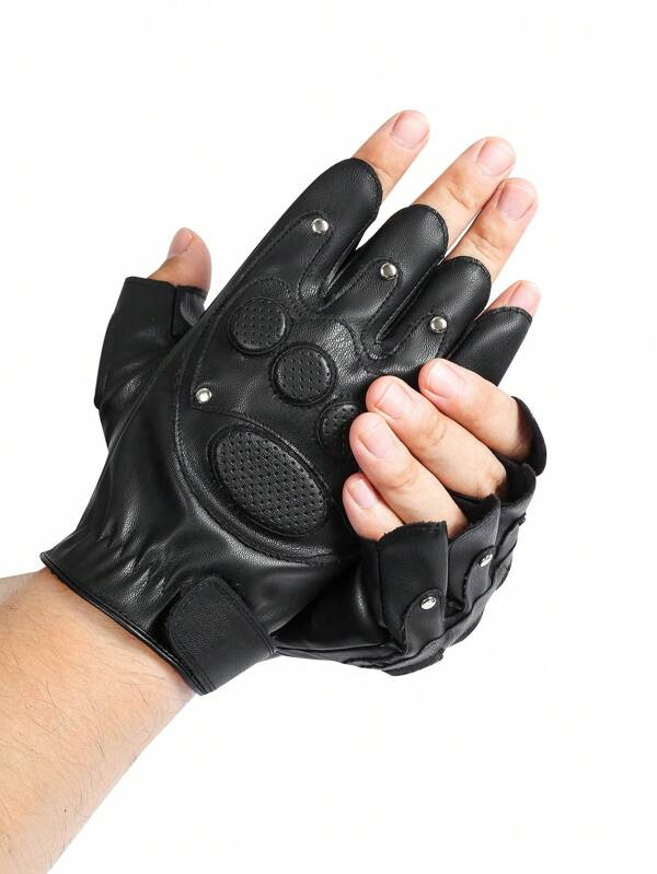 Half Finger Gloves For Men Autumn & Winter Cycling Driving Leather Gloves From Pakistan