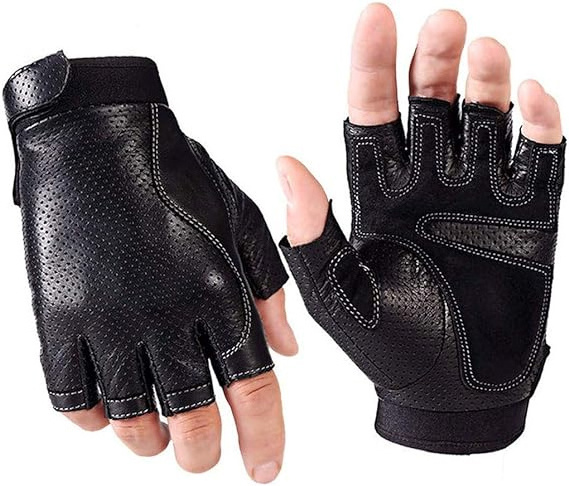 Half Finger Gloves For Men Autumn & Winter Cycling Driving Leather Gloves From Pakistan