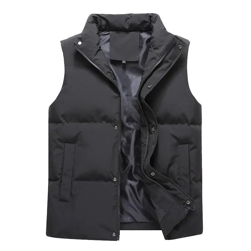 Sport Vest Wholesale Unisex Breathable Stand Collar Down Puffer Warm Vest for Men Gym  Wear Men Waistcoat