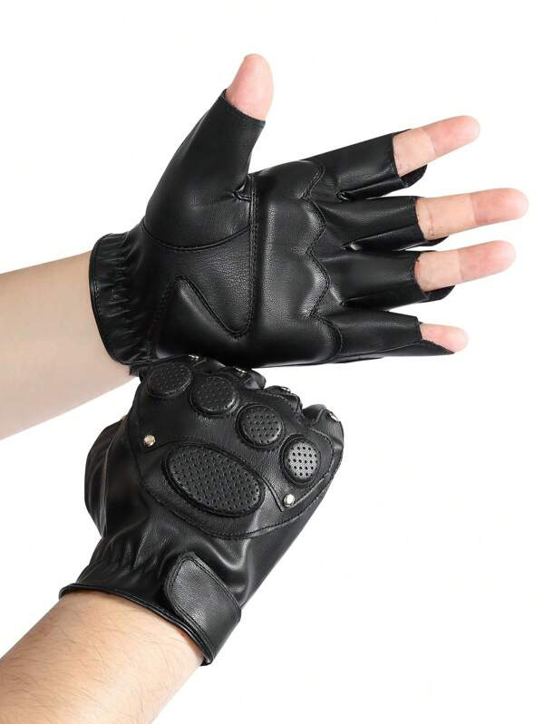 Half Finger Gloves For Men Autumn & Winter Cycling Driving Leather Gloves From Pakistan