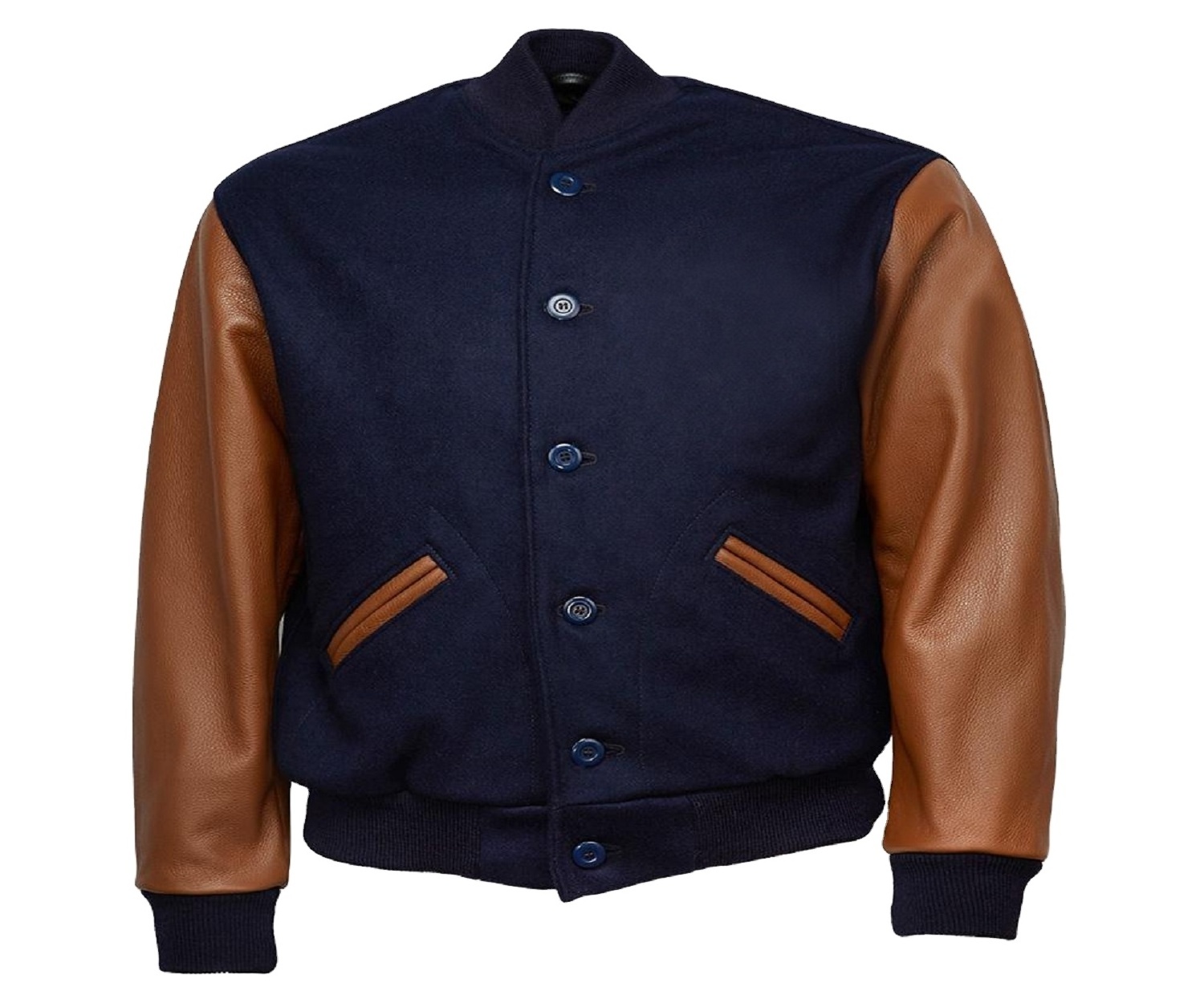 Blue Full Sleeve Wool  Custom Pattern Men Varsity Jacket bomber men jacket wool lettermen jacket