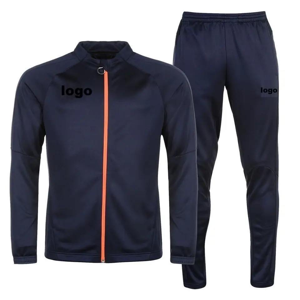 New Arrival Jogging suits Custom Logo Men 100% Cotton Blank Plain Tracksuits and Sweat Suits Two Piece Zipper Man Tracksuits Set