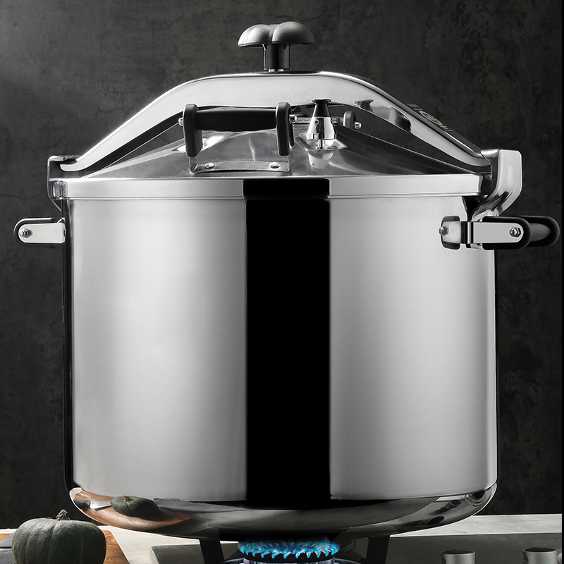 Stainless steel large-sized commercial extra large pressure cooker for open fire kitchen use, household/commercial