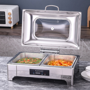 Factory Direct Economic 201 Stainless Steel Round Chafing Dishes For Catering Buffet Food Warmer Chafing Dish