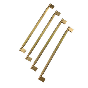 Luxury Gold Knurled Kitchen Door Pull Satin Brass T Bar Cabinet Handle