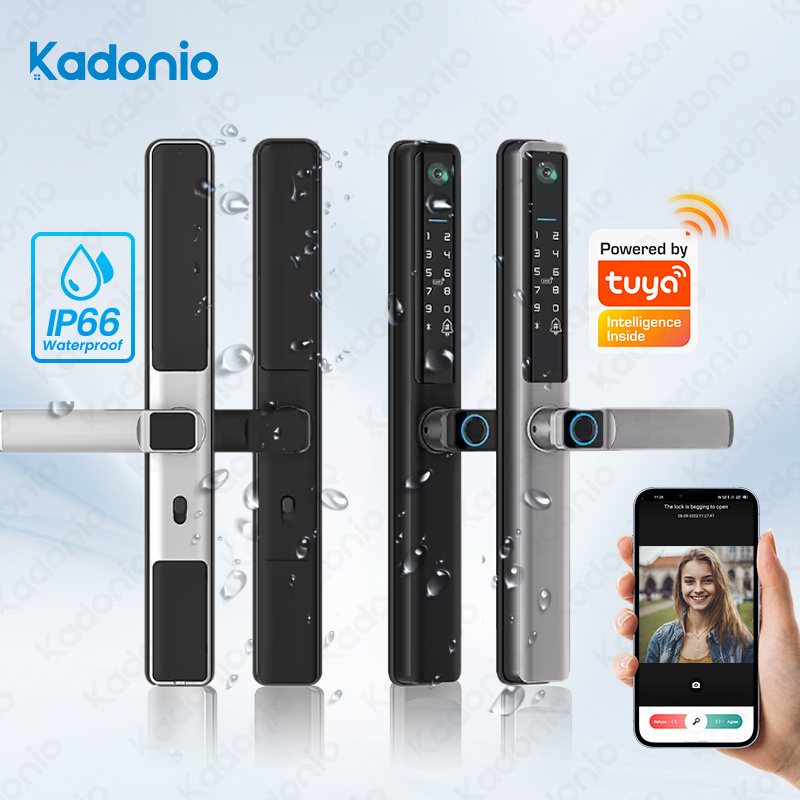 Kadonio Good Price Camera Cylinder Aluminium European Europrofile Mortise Patio Hook Door Lock for Sliding Door