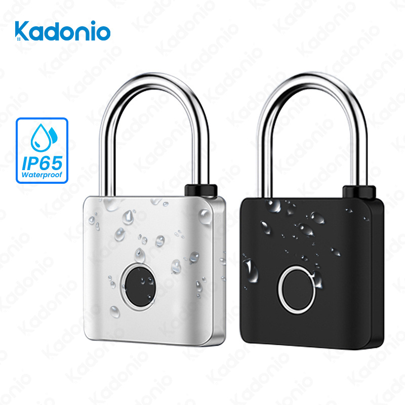 Kadonio China Wholesale Fast Recognition Smart Biometric Fingerprint Lock Padlock Waterproof For Safety Suitcase