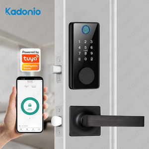 Kadonio Smart Deadbolt Locks of Tuya BLE App Biometric Fingerprint Password Keyless Entry Front Door Lock